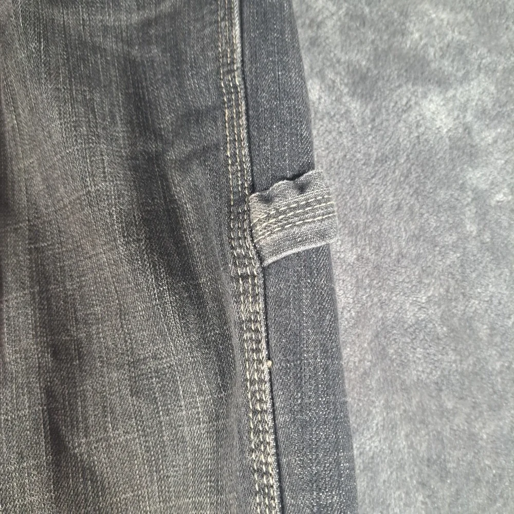 Gap Kids Boys Carpenter Jeans Size 10 Husky Gray Denim Utility Pants Workwear